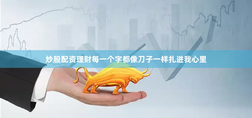 炒股配资理财每一个字都像刀子一样扎进我心里